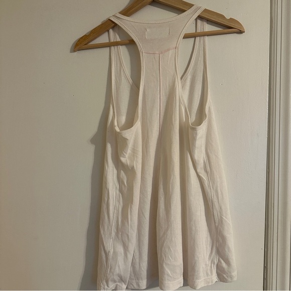 Abercrombie & Fitch white tank Pink Stitching Size M - Picture 2 of 6